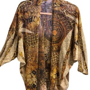 CACTUS 2 Piece Cardigan & Matching Tank Bohemian/Egyptian/Animal Print